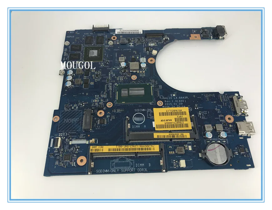 CN-0R53XF R53XF для Dell 5458 5558 Материнская плата ноутбука AAL10 LA-B843P REV: 1 0 (A00) I5-4210U
