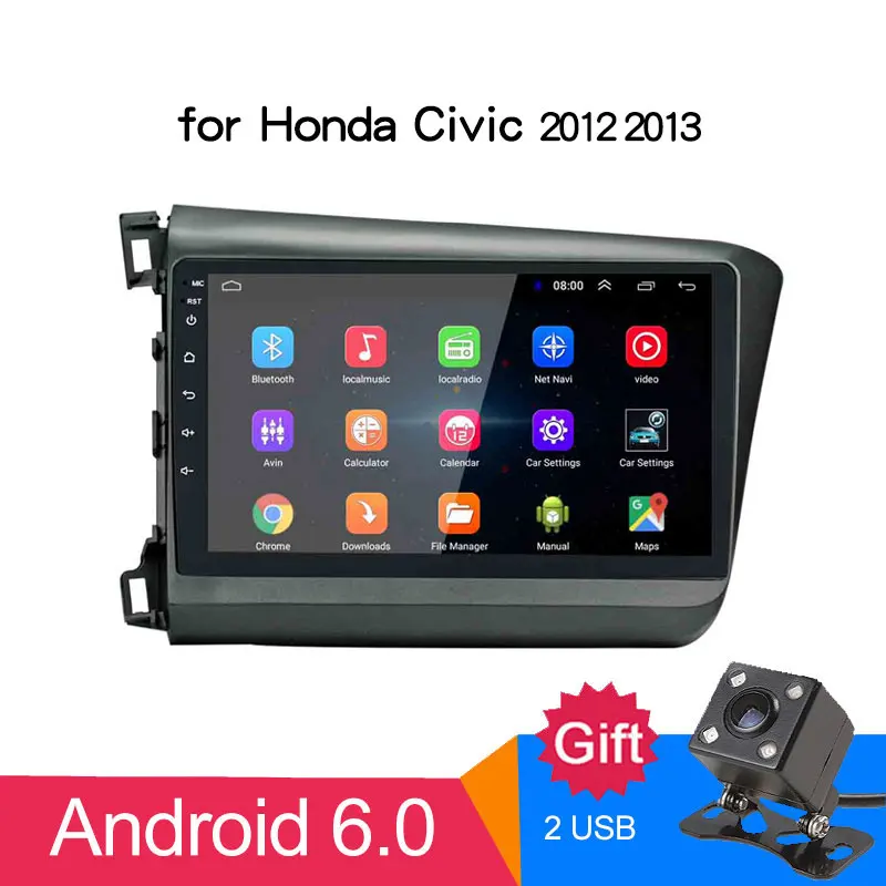 Автомагнитола 2 din Android 8 1 ГБ + 16 сенсорный экран 9 дюймов стерео 1024x600 GPS Bluetooth Wi Fi USB