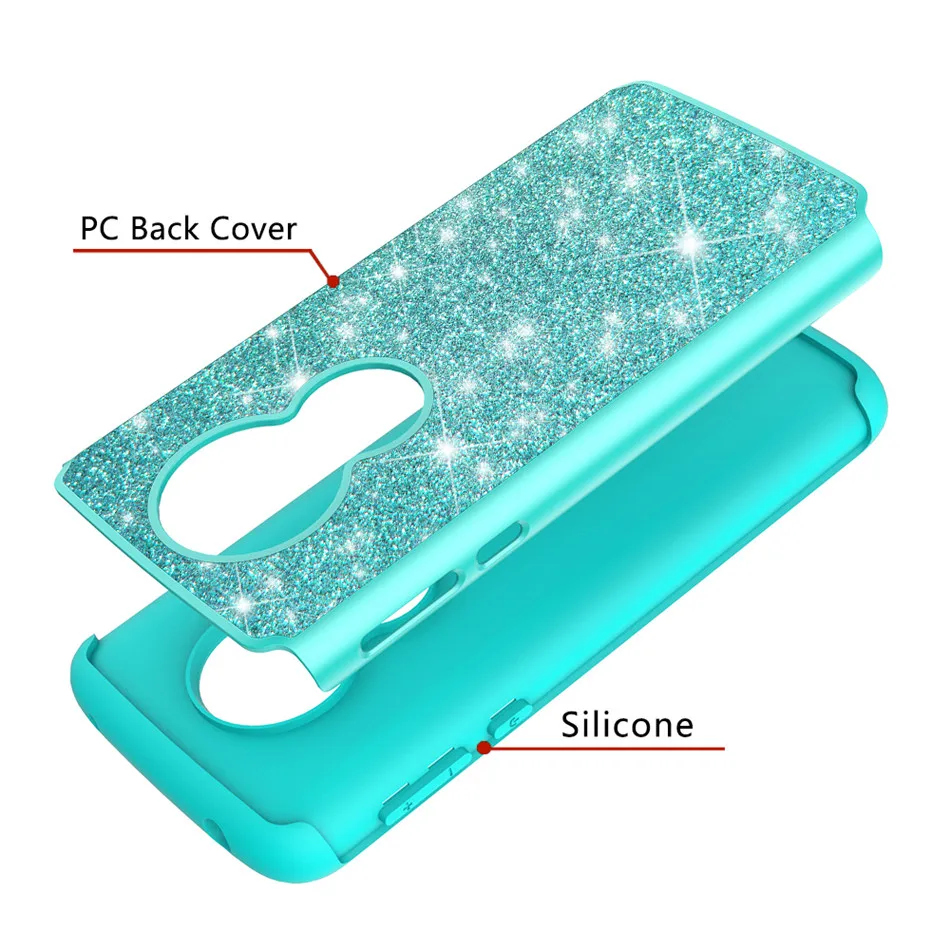Блестящий чехол для Motorola Moto G6 Play TPU Bling Rhinestone защитный телефона ударопрочный