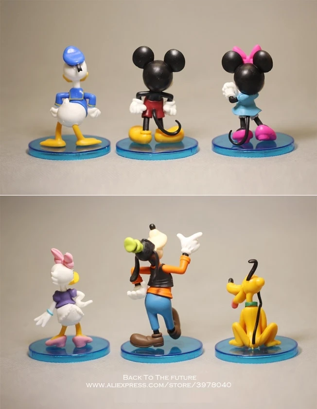 

Disney Mickey Mouse Minnie 4pcs/set 6-8cm Action Figure Posture Anime Decoration Collection Figurine Toy model for children gift