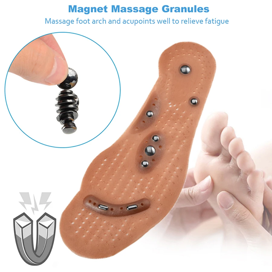 Magnetic Insoles Slimming Therapy for Weight Loss Massage Foot Care Shoes Mat Pad Brown Insole Wholesale Dropshipping Soles