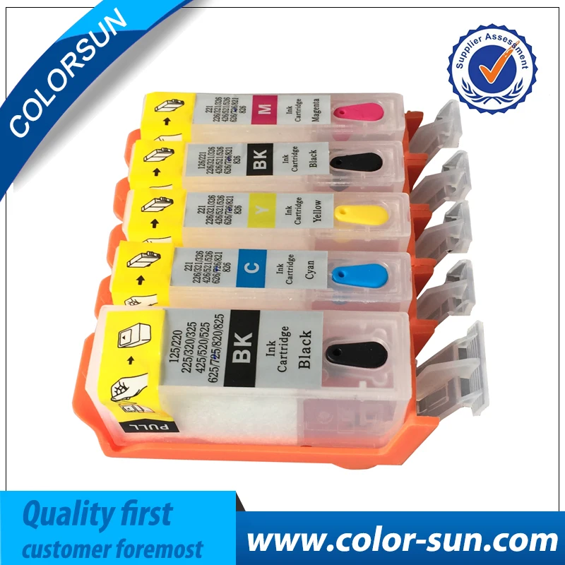 5 шт. для Canon PGI 225 CLI 226 многоразовые чернильные картриджи MG5120 MG5220 MG8120 MG6120 IP4810 IP4820 с