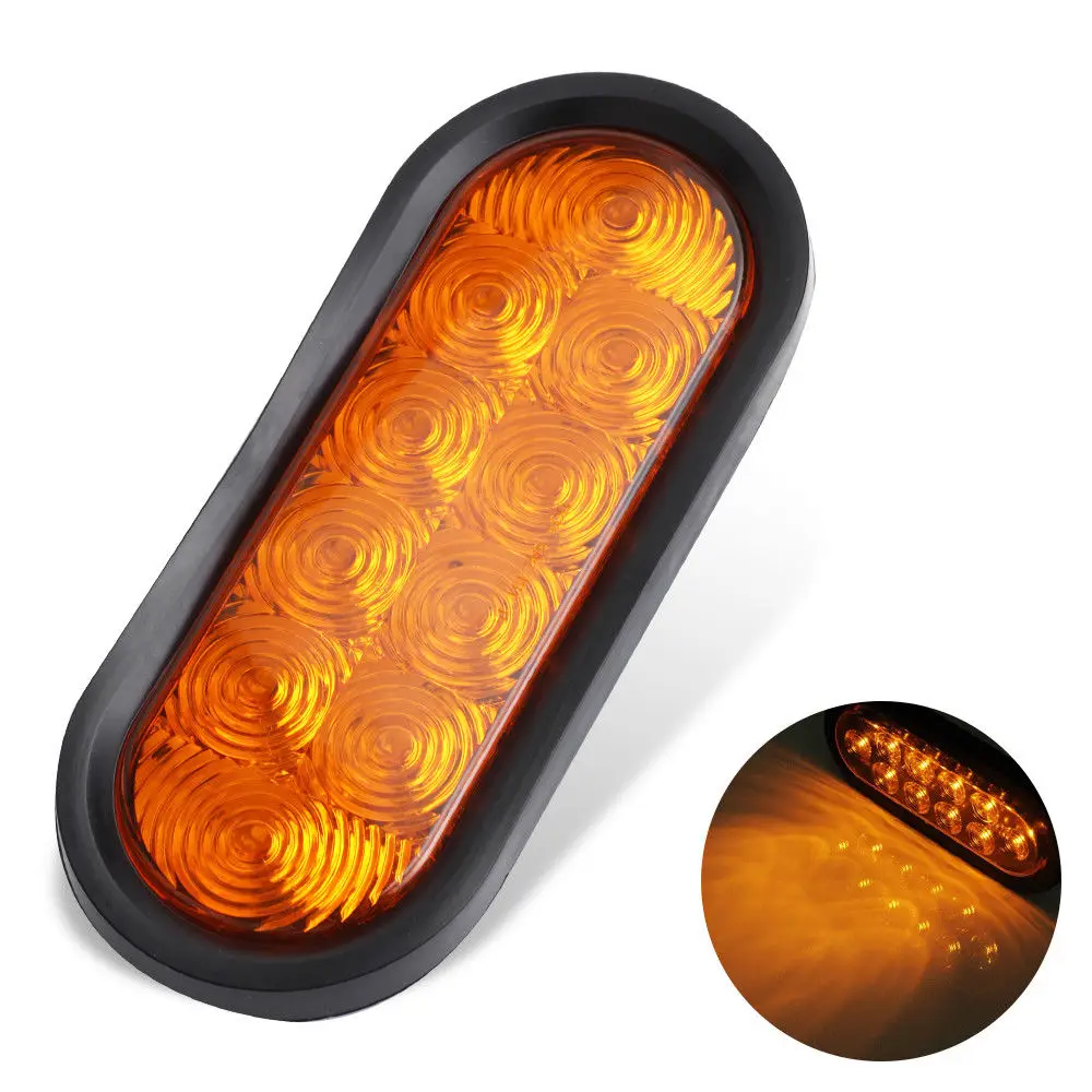 KEYECU 2 шт. 6''LED трейлер огни овальные лампы буксировочный задний стоп сигнал