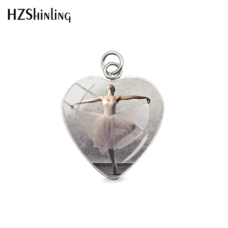 Новое поступление 2019 подвески в форме сердца балерины милая красивая девушка