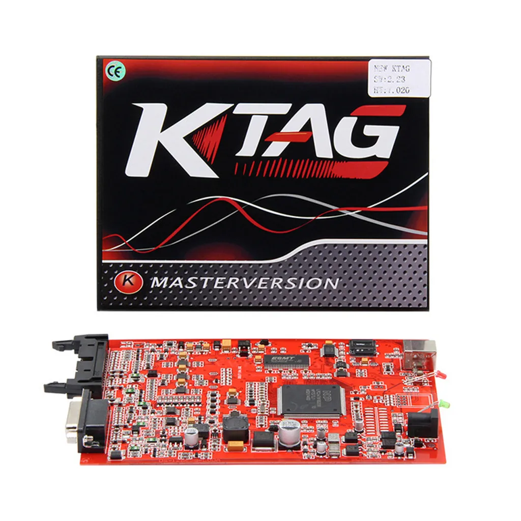 V2 V5.017 ЕС красный pcb V2.47 без знака ограничения ECM Титан KTAG V7.020 4 светодиодный мастер