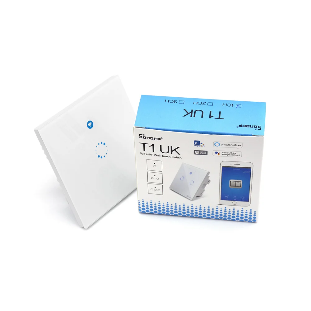 2017 sonoff T1 1 Gang 2way WiFi Smart rf/app/Touch Управление свет стены таймер Выключатель 86 Тип