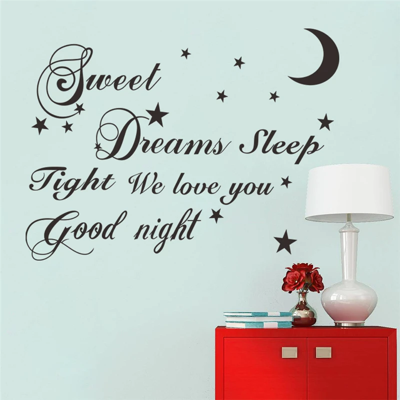 Настенные наклейки с надписью sweet dreams sleep tight we love you good night домашний декор для