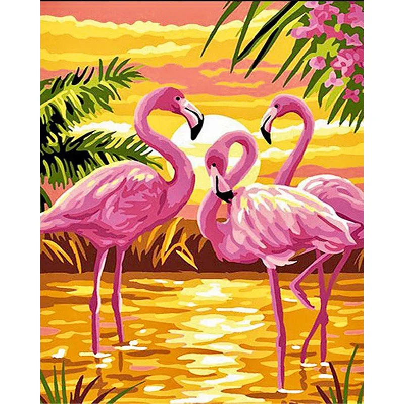 Frame Animal DIY Painting By Numbers Acrylic Paint On Canvas Drawing Unique Gift Wall 40X50CM | Дом и сад