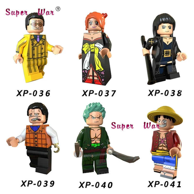 XP036-041 1 Набор, серия из фильма, 2 игры, пираты из Caribbean Dragon Ball Z, Джек Воробей, строительные блоки, игрушки для детей - Цвет: XP036-041