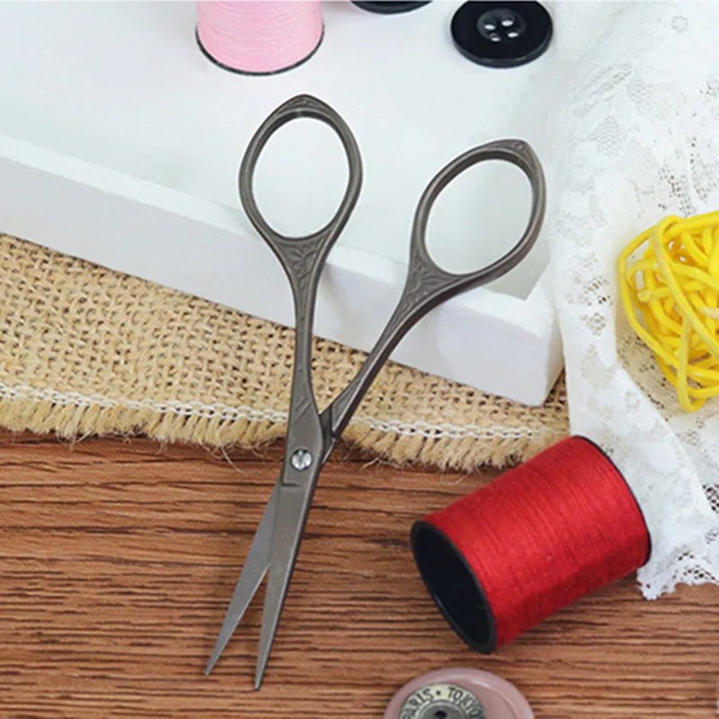 Маленькие Японские Ножницы для волос в стиле ретро 10 см триммер носа и макияжа