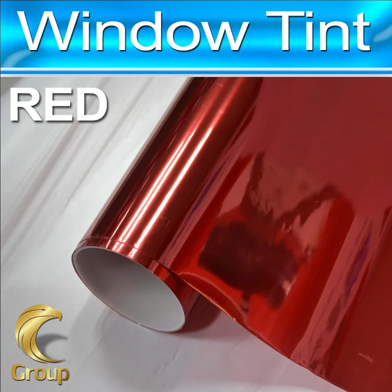 Hot sells! Reflective vehicle window film / safety 1.52 * 30M UV ray heat fog protection color red fast shipping |