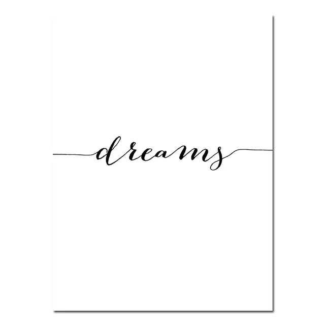 1 Home Decor Painting Love Smile Dream Sweet Quotes Art Canvas Poster and Prints Abstract Minimalist Wall Home Decoration Picture - Цвет: 1
