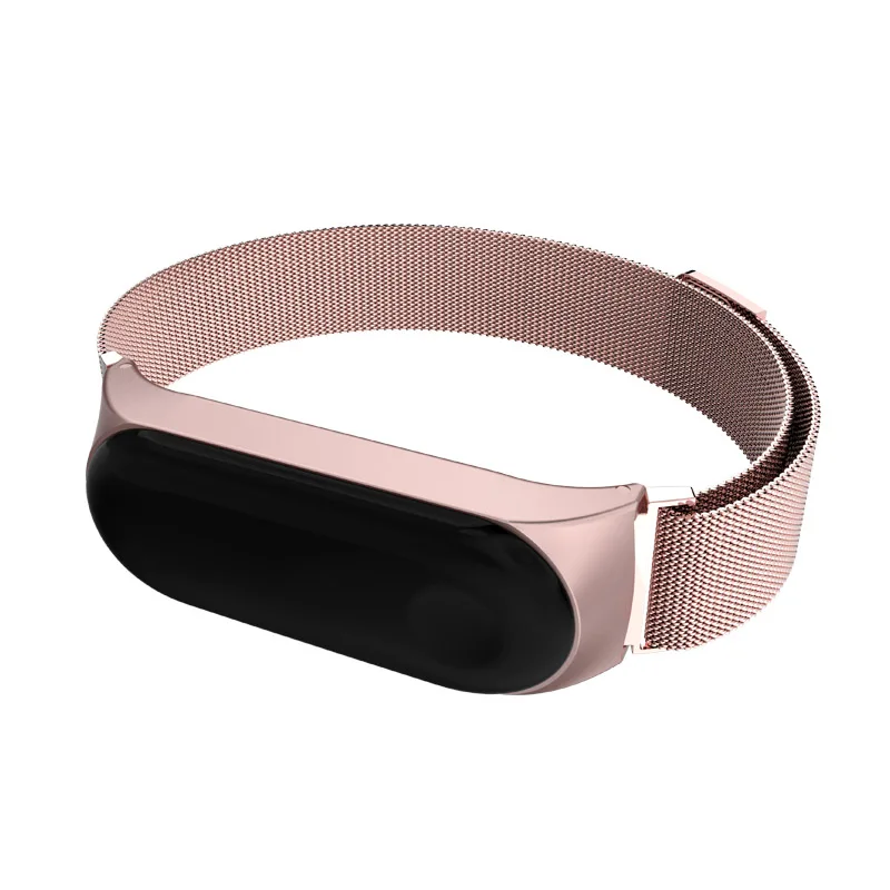 LETSGR mi Band 3 Нержавеющая сталь lanese металлический ремешок для Xiaomi band сменный носимых