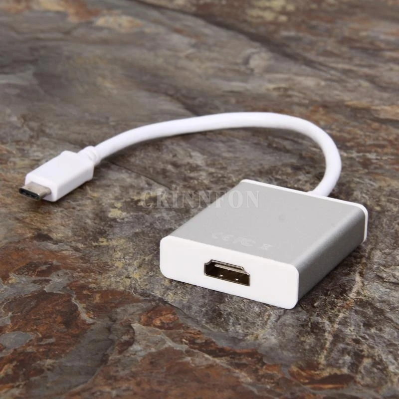 

50 шт./лот ультратонкий USB 3. 0 Type-C Штекерный разъем к HDMI-совместимый женский цифровой AV-адаптер для Apple MacBook 12 дюймов ноутбука