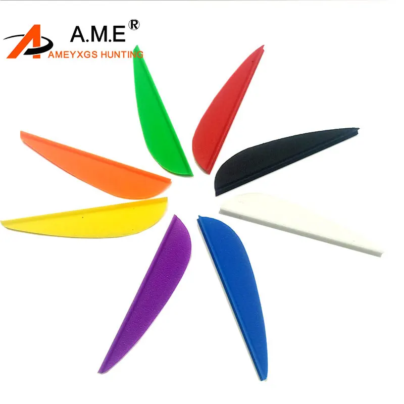 

200 Picecs 8 Colors Archery Arrow fletching 2 inch High elasticity Plastic Target Fletch Sport Camping Rubber Feather