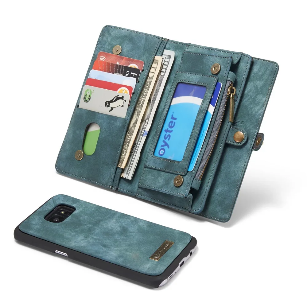 Чехол CaseMe из натуральной кожи для Samsung Galaxy S7Edge G9350 многофункциональный кошелек 5
