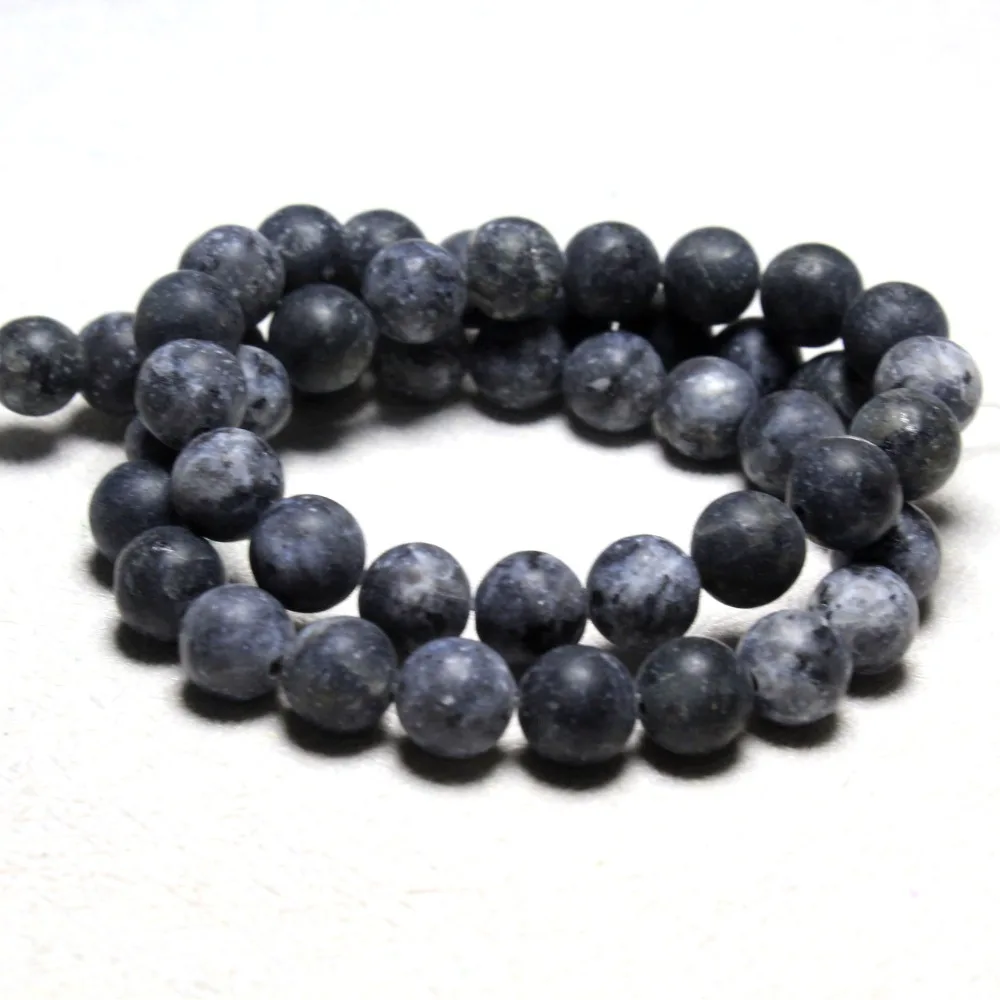 Оптовая продажа бусины из натурального камня лабрадорита черного гранита для