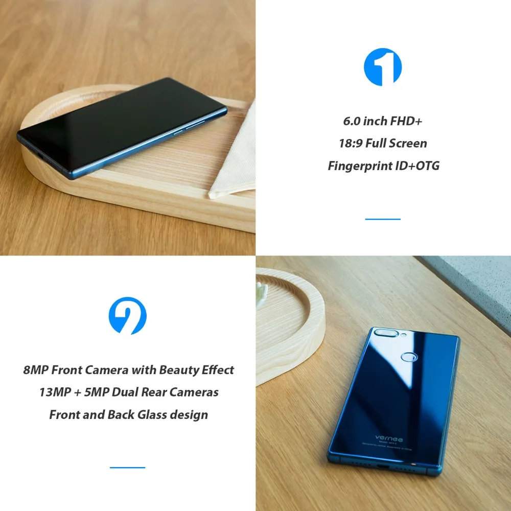 Оригинальный Vernee Mix 2 Helio P25 6 GB 64 смартфон 0 "18:9 FHD 4200 mAh 13MP двойной Камера 4G LTE Android 7 9