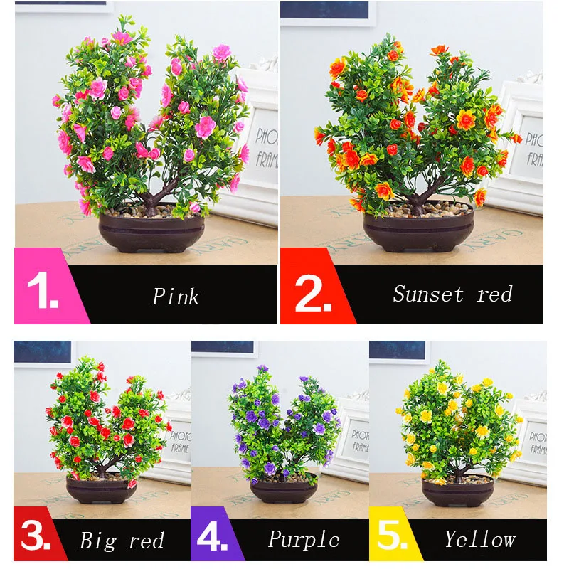 Flone Artificial Plants Home Decoration Nordic Green Plant Flower Bonsai Fake Potted Wedding Garden Accessori |