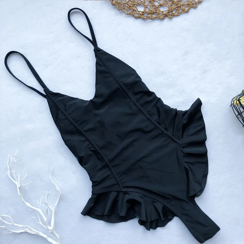 Simplee сексуальные стринги с рюшами женский купальник бикини пуш ап один предмет