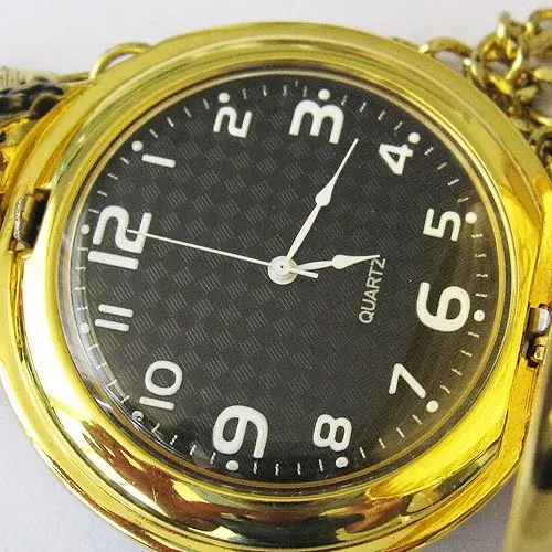 Новый золотой тон Pattern Китайский дракон кварцевые карманные часы Freeship круто|watch