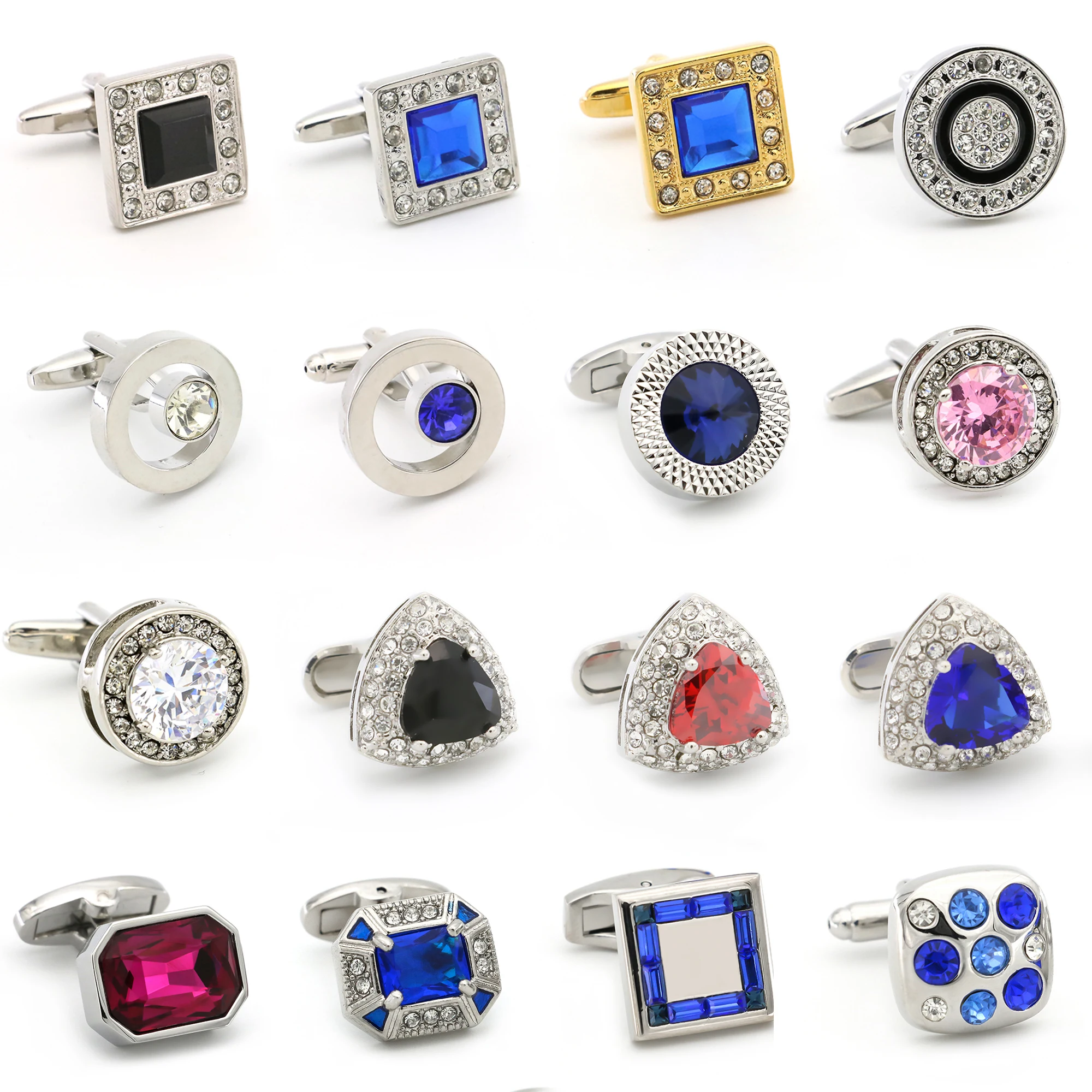 Модные запонки с кристаллами роскошные свадебные каменные пуговицы|f cufflinks|fashion