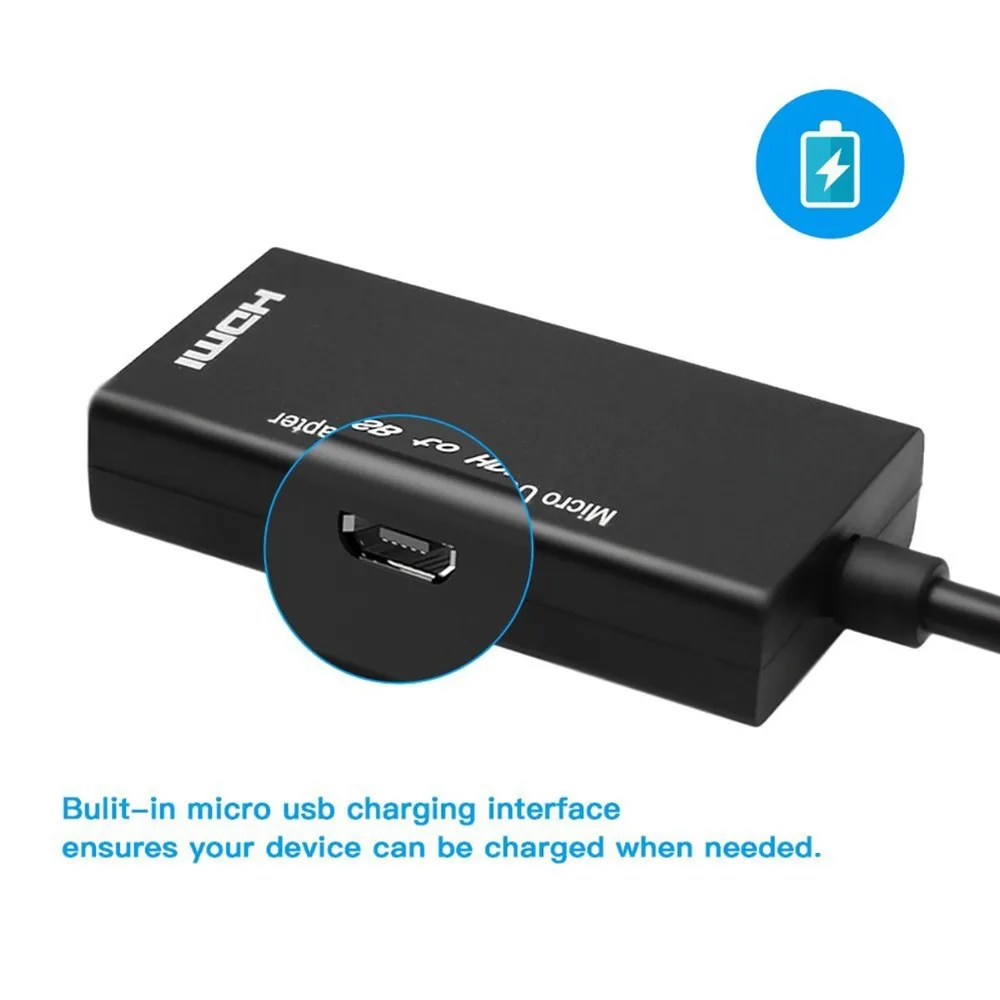 SOONHUA Micro USB к HDMI 1080P HD аудио-видео кабель для HDTV конвертеры адаптеры для samsung huawei Android телефон планшет