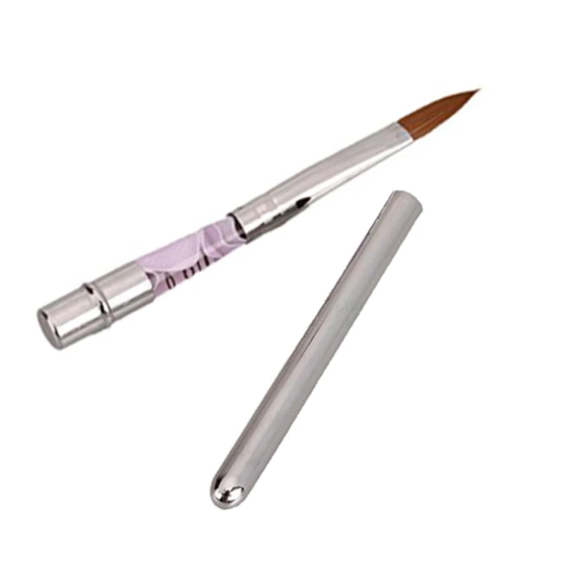 Модные Акриловые бусины Розовые Nail Art Brush Мрамор Соболь УФ гель Кисть нанесение