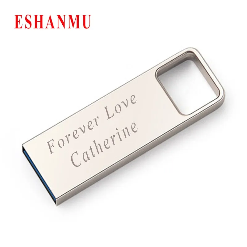 Eshanmu Usb отличного качества 2,0 4 ГБ 8 ГБ 16 ГБ 32 ГБ Usb флеш-накопитель металлический Флешка Customzied с вашим логотипом оптом дешевый лучший подарок