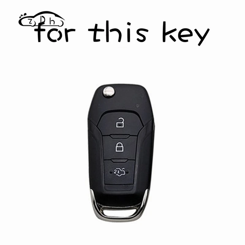 Силиконовый для ключа автомобиля флип чехол для Ford F150 F250 F350 Ranger Explorer KA Fiesta Mondeo Focus Everest Edge Kuga Escort Edge Ka