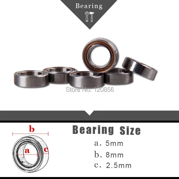 2016 hot sale free shipping10PCS 5x8x2.5mm axle Bearings for RC boat drone car Remote control toy parts Wholesale Price | Игрушки и