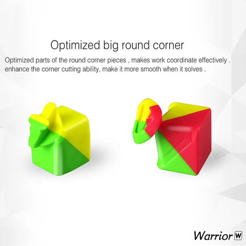 Qiyi 3x3 кубик рубика Warrior W 3x3x3 волшебный куб для начинающих Stickerless 3 слоя скоростной куб профессиональные головоломки игрушки для детей
