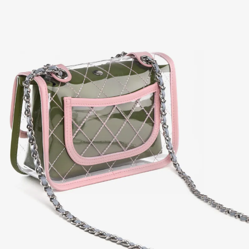 Luxury Ladies Hand Bags Summer Matte Clear Purse Small Tote Bags for Women Transparent Shoulder Cross Body Bolsa Feminina