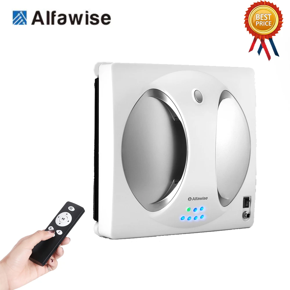 Alfawise WS-960 умный робот-пылесос для окон, снаружи/на верхнее стекло, 4 светодиода, вращающийся на 360 °, робот для уборки с дистанционным управлением