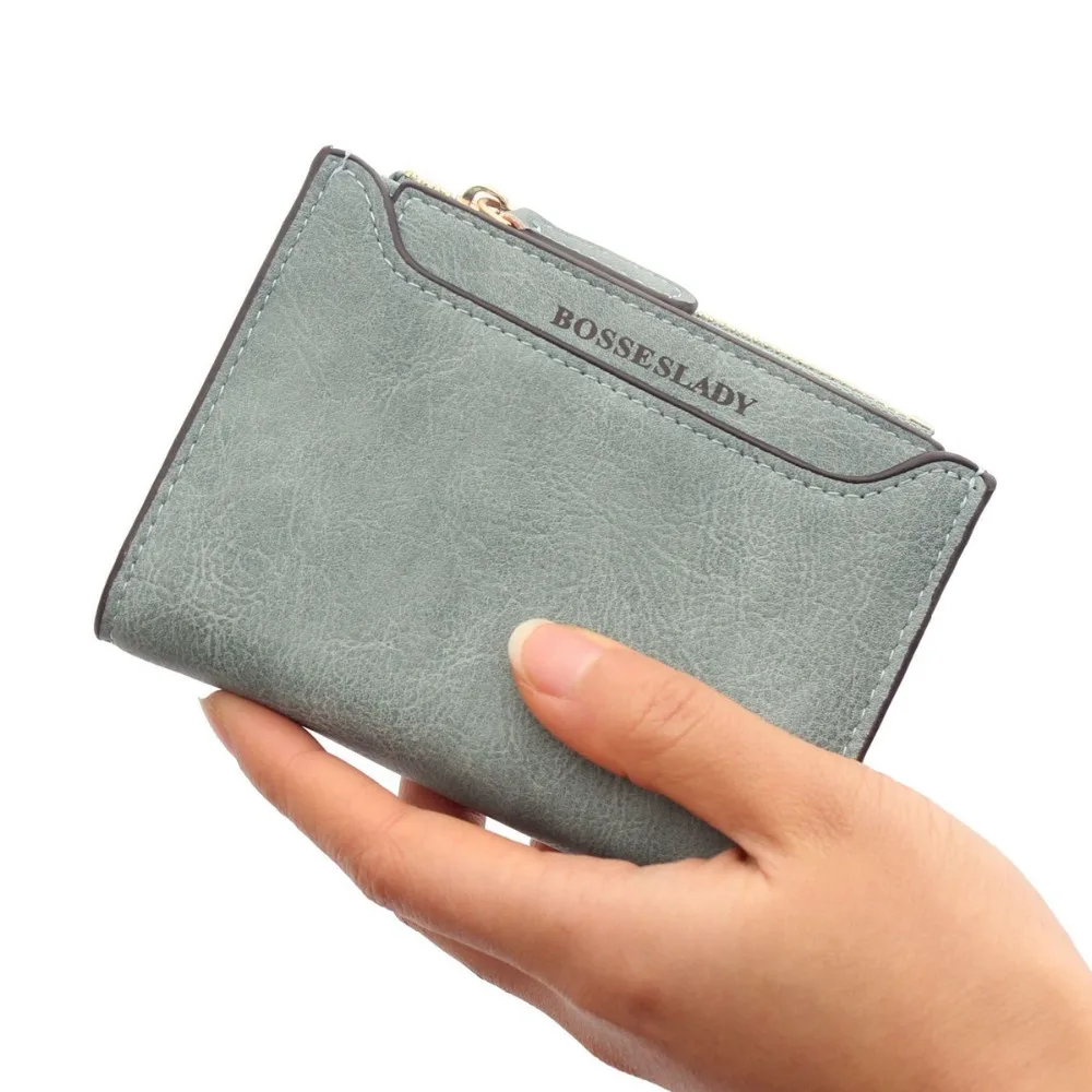 High quality matte PU leather Womens Wallets Purses female letter purse zipper coin wallet multifunction Ladies card holders 25# | Багаж и