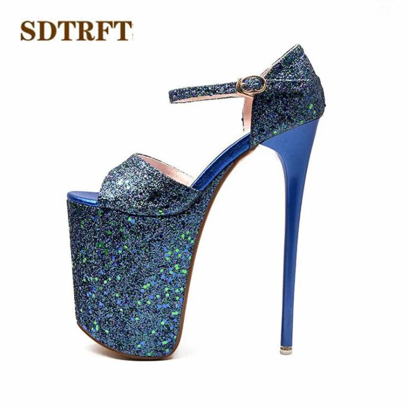 Женские туфли с блестками SDTRFT летние туфли-лодочки на платформе пикантные