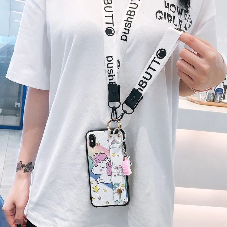 Мягкий ТПУ чехол для телефона Oneplus 7 pro ремешок на запястье 3 3T 1 + 5 5T One plus6 6T милый