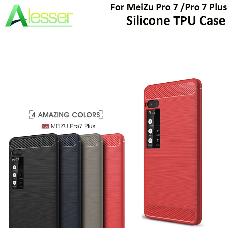 Алессер для MeiZu Pro 7 Plus чехол из углеродного волокна Силиконовый ТПУ мягкий все