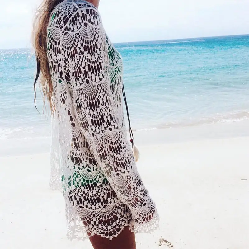 2018 Новый Модный женский купальный костюм кружевное пляжное платье бикини |