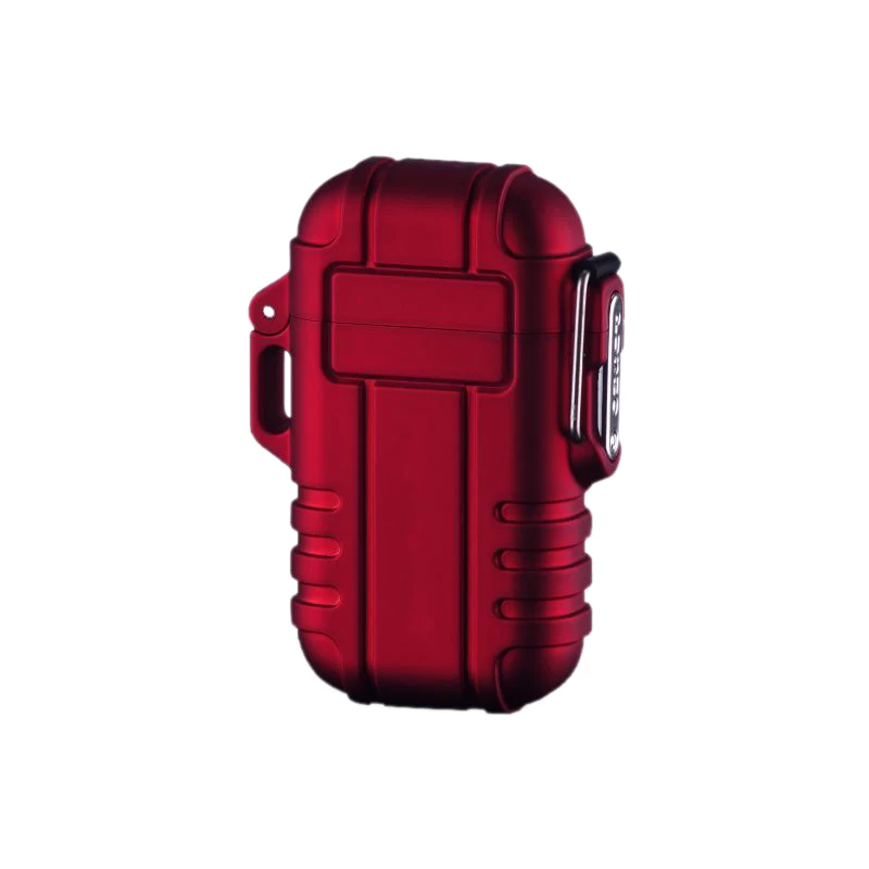 Red Lichtbogen Feuerzeug wasserdicht-наружная многофункциональная USB Водонепроницаемая двойная дуговая лампа с светодиодный фонариком - Цвет: Red