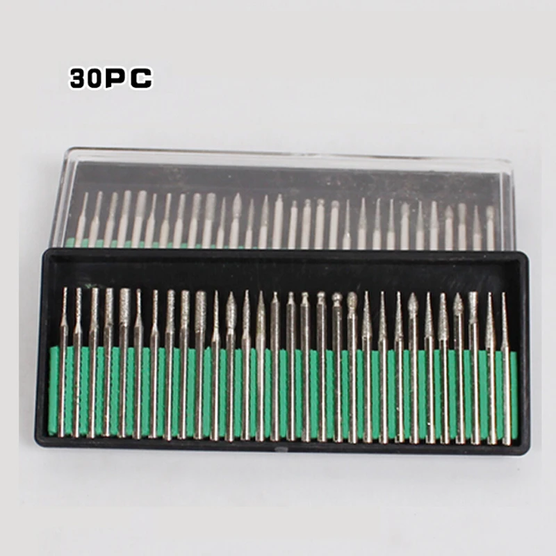 30 шт./кор. 3 мм Диаметр хвостовика абразивные иглы для полировки мрамора камня или