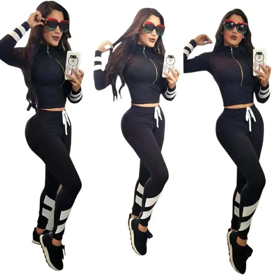 Повседневные спортивные костюмы для женщин 2 шт. наборы ухода за кожей с длинным