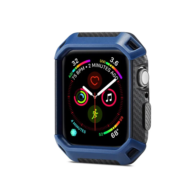 Силиконовый спортивный двухцветный чехол для часов Apple Watch 4/2/1 мягкий силиконовый