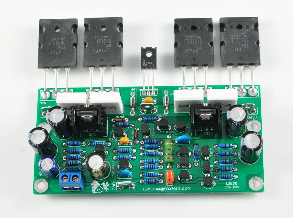

DIY L20 SE Stero Audio power amplifier Kit DIY AMP A1943 C5200 2 channels