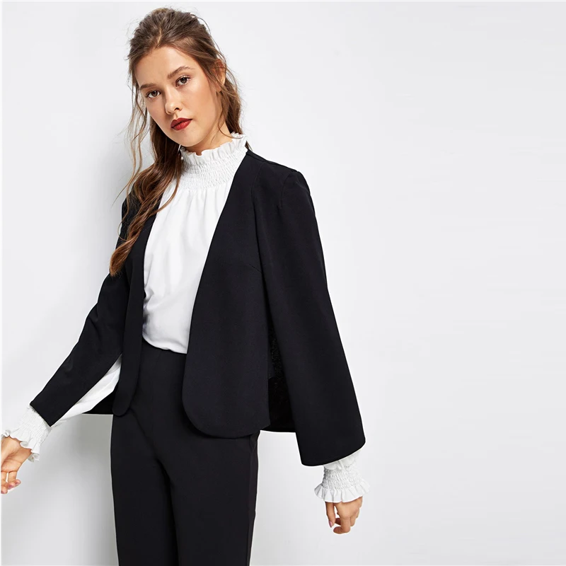 SHEIN Блейзер С Длинным Рукавом Стильный Женский Жакет