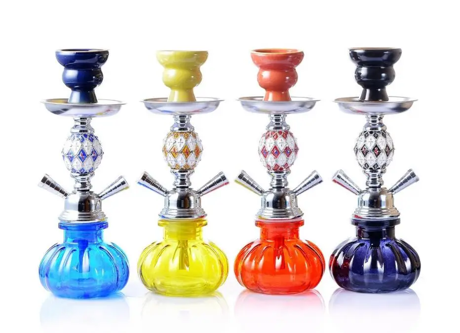 Арабский стиль акриловый кальян набор Sheesha имитация кожи металлический уголь клип аксессуары кальян наргиле набор