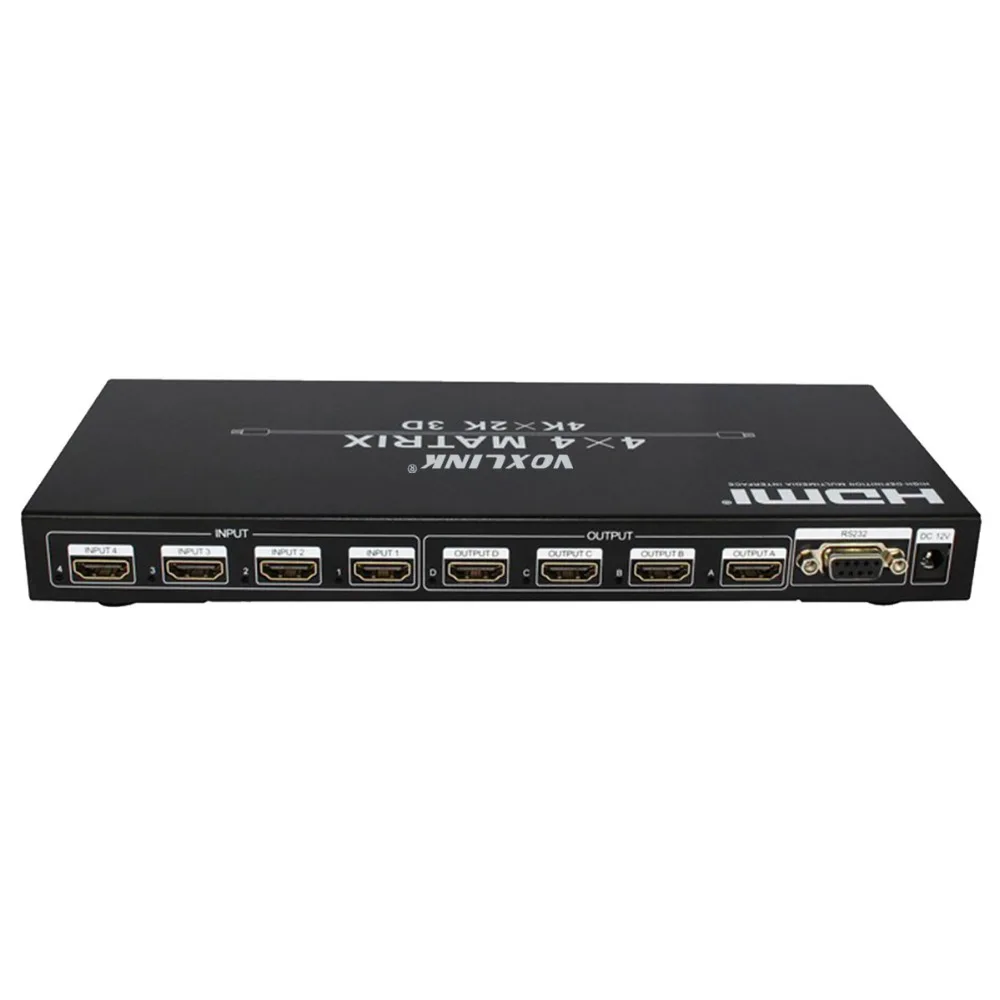 Качество 4x4 HDMI1.4 матричный коммутатор 4 в из HDMI Splitter Full HD 1080 P К x 2 3D HDTV видео аудио