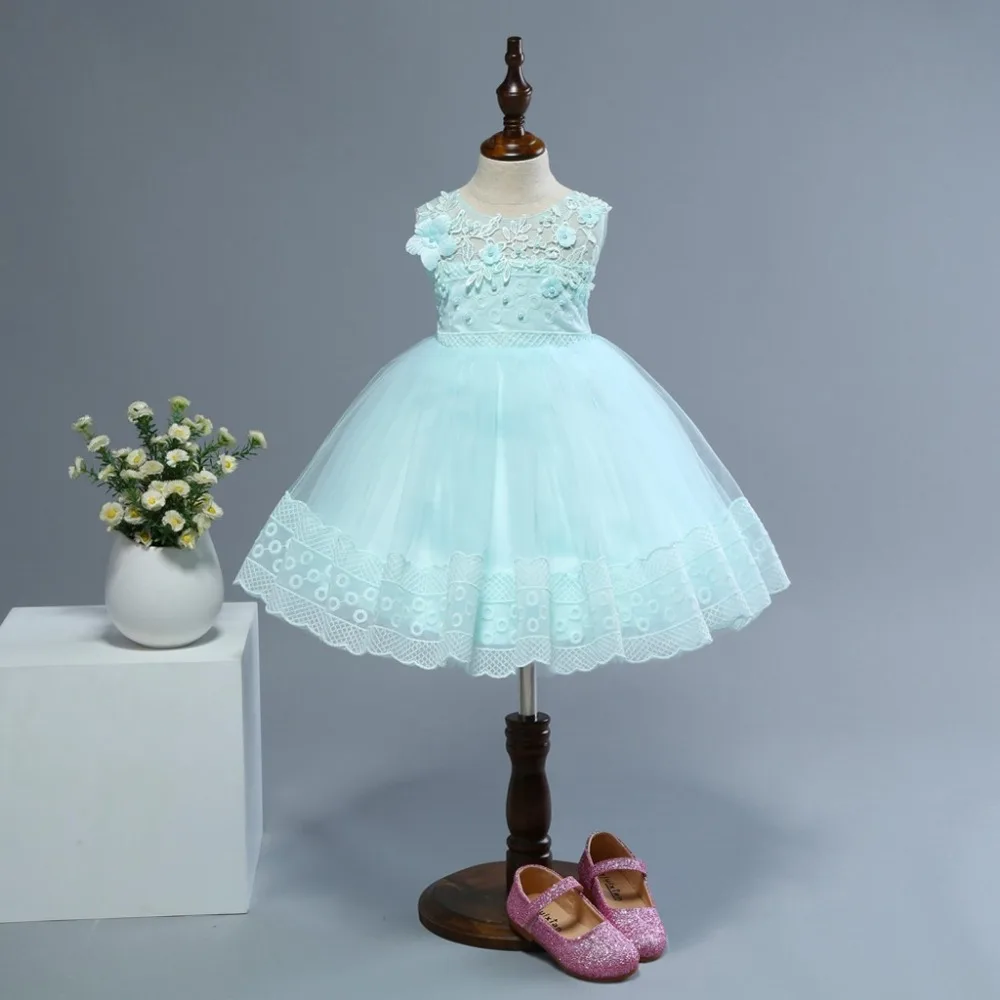 Новинка 2019 детское кружевное платье-пачка принцессы с бантом и цветочным