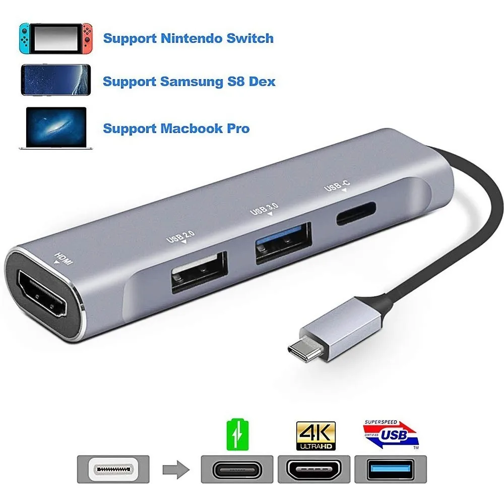 Dex станция для samsung Galaxy Note 8 S9+ S8+ концентратор USB Type C с HDMI 4K USB 2,0 3,0 Порт Thunderbolt 3 адаптер для MacBook Pro