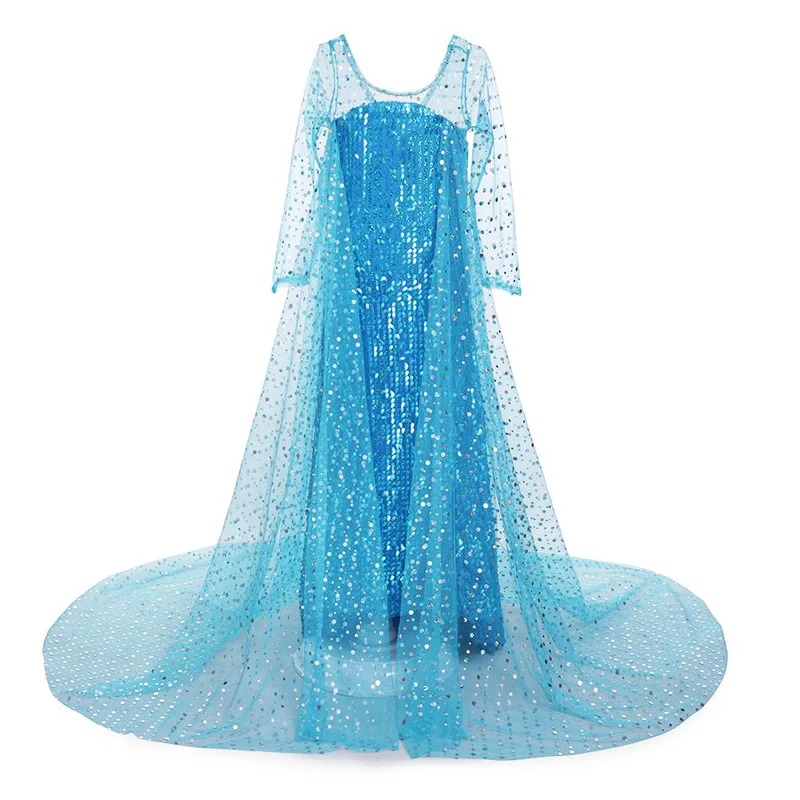 Elsa Dress 09 Платье принцессы Анны и Эльзы для девочек; Детский карнавальный костюм; детская Снежная королева; Эльза и Анна; нарядное платье Эльзы для Хеллоуина - Цвет: Elsa Dress 09